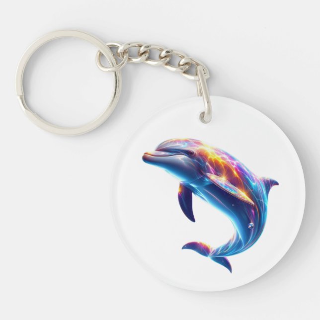 Llavero Colorful Dolphin Cute Arts (Frente)