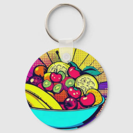 Llavero Colorful Fruit Bowl Keychain | Pop Art Food 