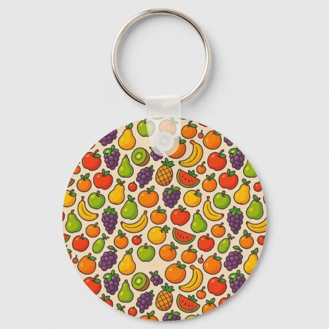 Llavero Colorful fruits patterned (Anverso)