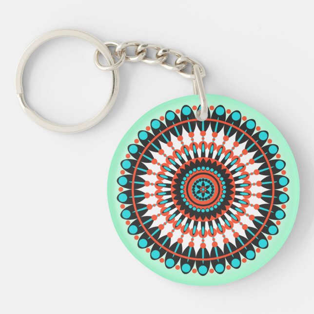 Llavero Colorful Geometric Mandala Art-46456 (Frente)