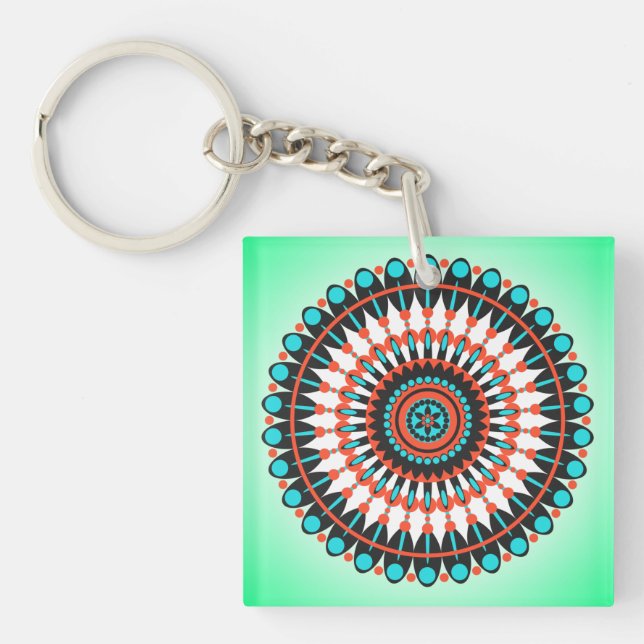 Llavero Colorful Geometric Mandala Art-46456 (Frente)