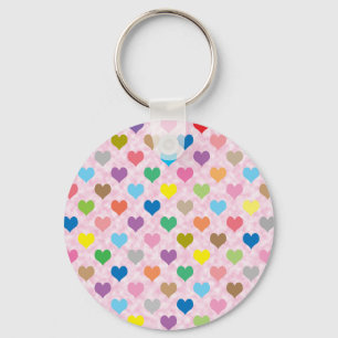 Llavero Colorful hearts pattern