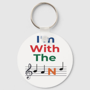 Llavero Colorful I'm With The Band Music Notes Music Humor