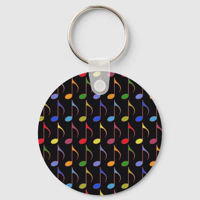 Llavero colorful musical notes pattern (Anverso)