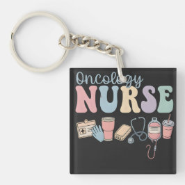 Llavero Colorful Oncology Nurse Retro Aesthetic