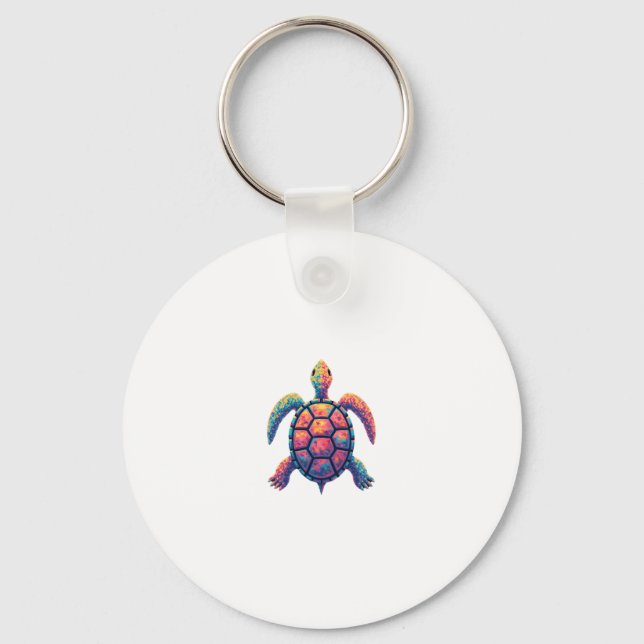 Llavero Colorful Splash Eastern Box Turtle (1) (Anverso)