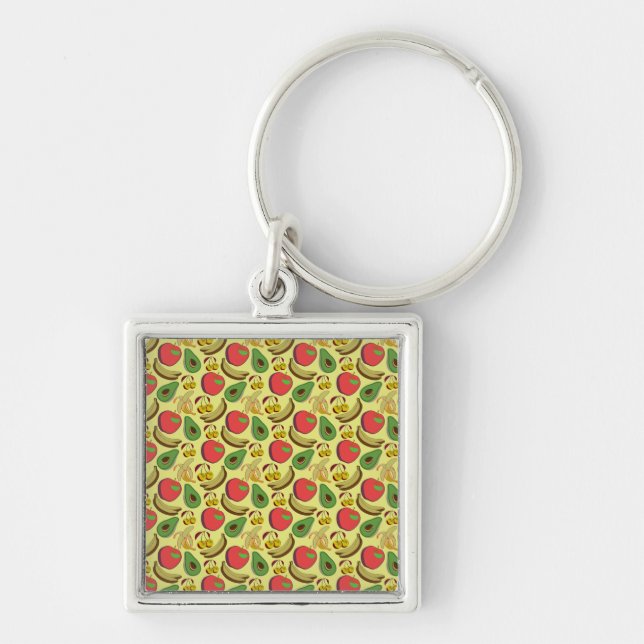 Llavero Colorful tropical fruit seamless pattern (Frente)