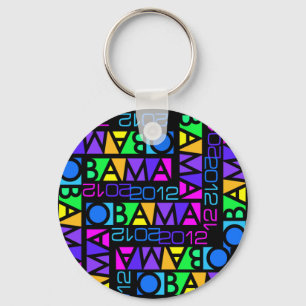 Llavero Colorida cadena de claves de Obama 2012