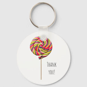 Llavero Colorida cadena de claves Swirl Lollipop