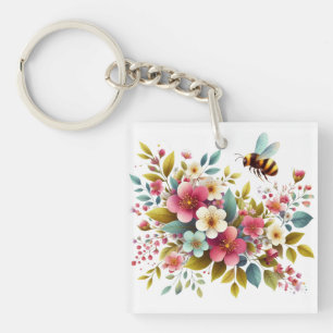 Llavero Colorida, Primavera/Abeja floral