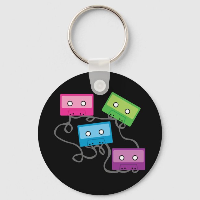 Llavero Coloridas cintas de cassette (Anverso)