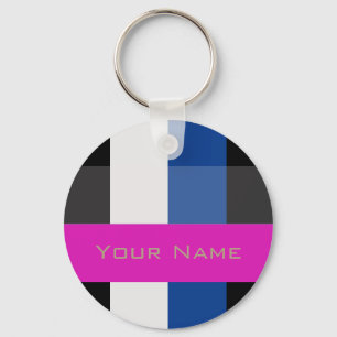 Llavero Coloridas franjas negritas