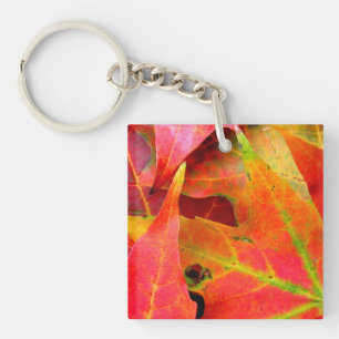 Llavero Coloridas hojas de otoño cerradas