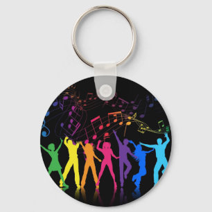 Llavero Coloridas notas musicales y bailarinas