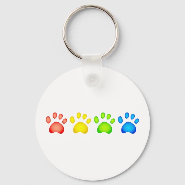 Llavero Coloridas Paws (Anverso)