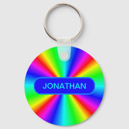 Llavero Colorido arcoiris brillante personalizado