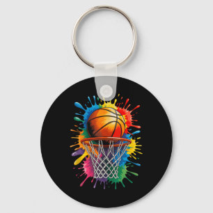 Llavero Colorido baloncesto Tie Dye Color Splaank Top