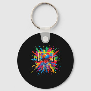 Llavero Colorido baloncesto Tie Dye Hoop Net Slam Dunk Spl