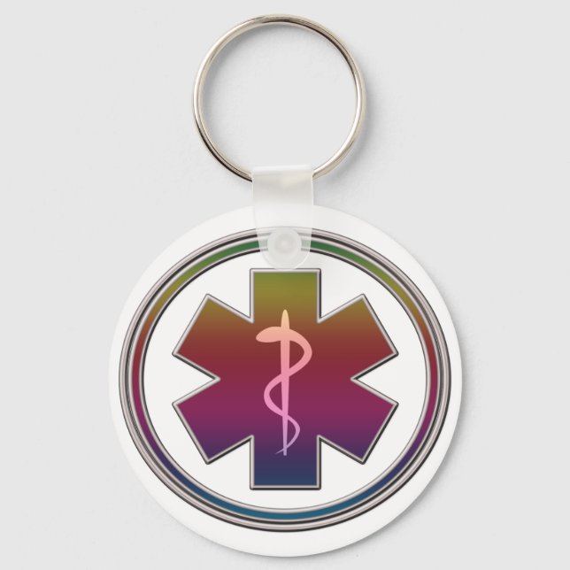Llavero Colorido Caduceo (Anverso)