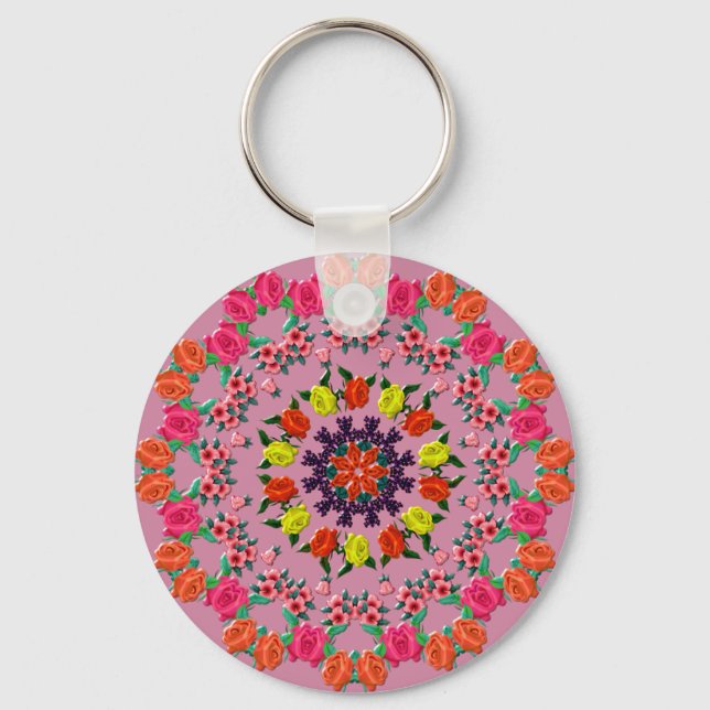 Llavero Colorido floral (Anverso)