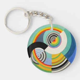 Llavero colorido geométrico abstracto de Robert Delaunay