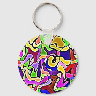 Llavero colorido patrón abstracto Keychain
