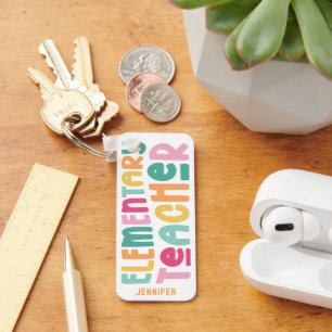 Llavero Colorido Personalizado de profesores de primaria