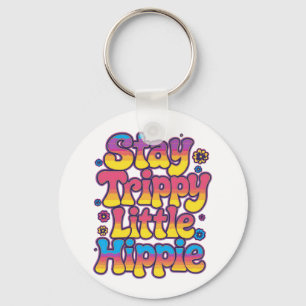 Llavero Colorido Psicodélico Quédate Trippy Hippie