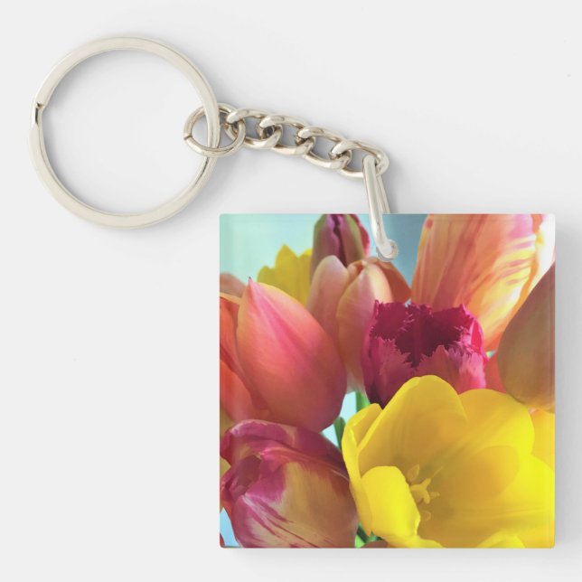 Llavero Colorido Tulip Bouquet (Frente)