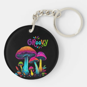 Llavero Coloridos hongos psicodélicos Groovy