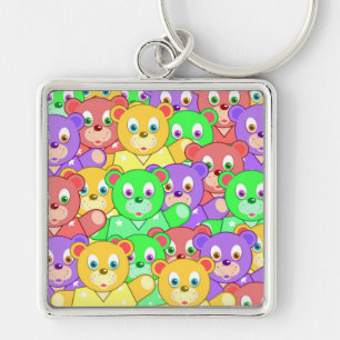 LLAVERO COLORIDOS OSOS TEDIDOS