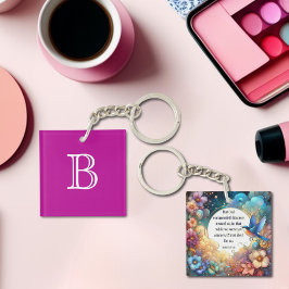 Llavero Coloridos romanos cristianos Biblia Verse Monogram