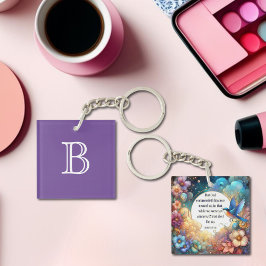 Llavero Coloridos romanos cristianos Biblia Verse Monogram