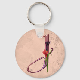 Llavero Colorous Calla Inicial J