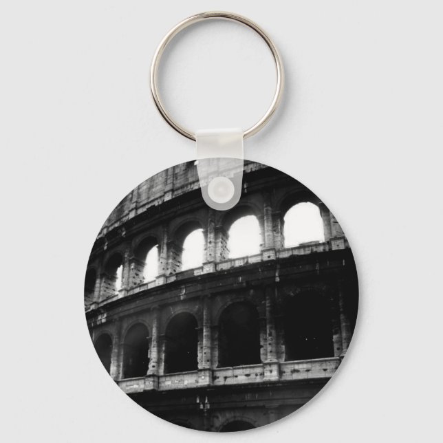 Llavero Colosseo blanco negro Imperio romano (Anverso)