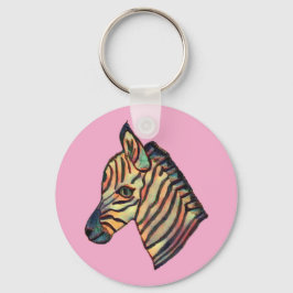 Llavero Colourful Zebra Keyring