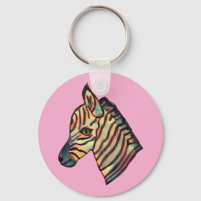Llavero Colourful Zebra Keyring (Anverso)