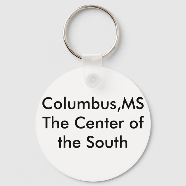 Llavero Columbus,MSThe Center of the South (Anverso)