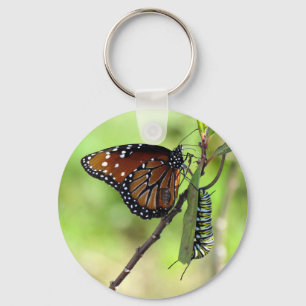 Llavero Columna de mariposa reina y monarca - Keychain