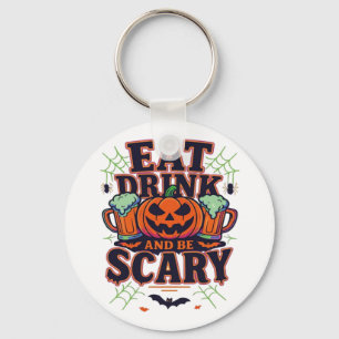 Llavero Coma Bebida Y Da Miedo El Diseño De Halloween Crea