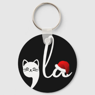 Llavero Coma del gato divertida La Kamala Harris Navidades