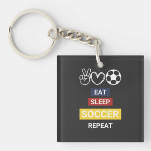 Llavero Coma, duerme, fútbol, repite