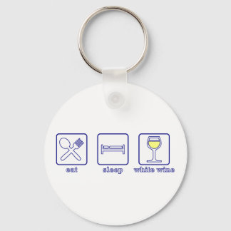 Llavero Coma... duerme... vino blanco