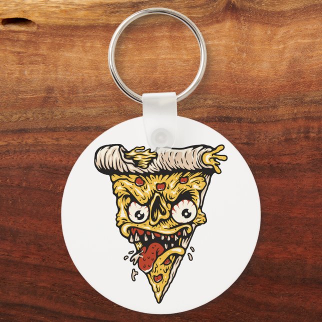 Llavero Coma esa Keychain de Pizza - ¡Diversión cursi en m (Reverso )