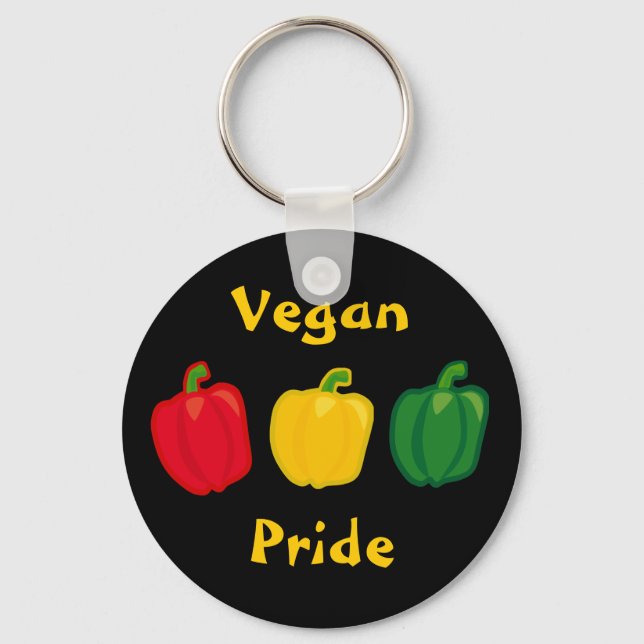 Llavero Coma tus vegetales Peppers Keychain del Orgullo Ve (Anverso)