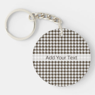 Llavero Combinación Houndstooth de Brown de Shirley Taylor