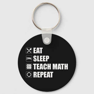 Llavero Come. Duerme. Enseñar matemáticas. Repite