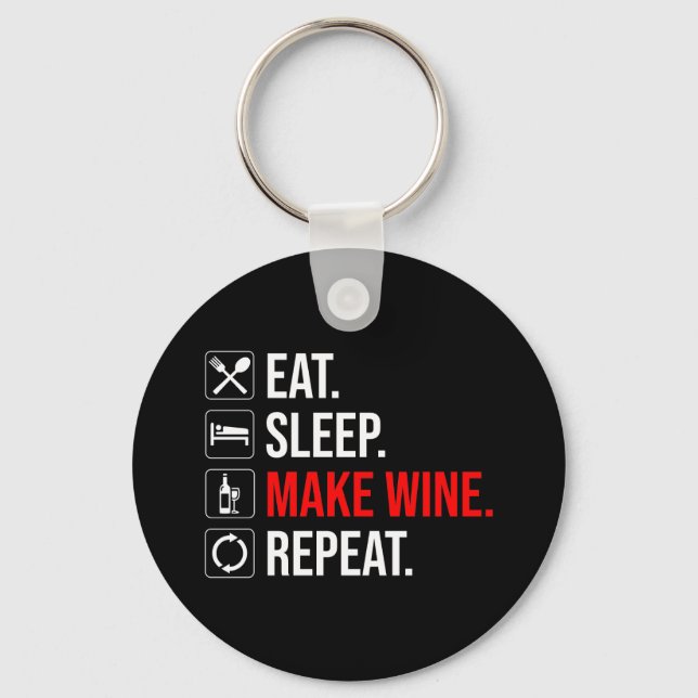 Llavero Come. Duerme. Haz vino. Repite (Anverso)