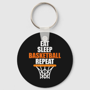 Llavero Come. Duerme. Pelota de baloncesto. Repite. T para