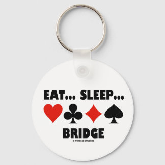 Llavero Come... Duerme... Puente (Trajes de tarjetas de hu